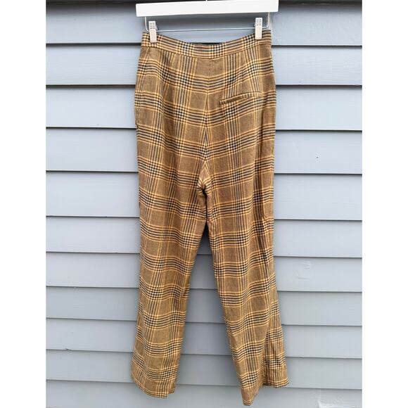 NANUSHKA Mitsu Cropped Plaid Wool Blend Trousers Small S - Picture 7 of 9